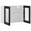 802530 vidaXL Hanging Glass Cabinet Black 80x31x60 cm Chipboard