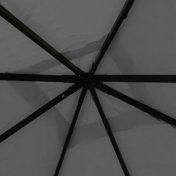 vidaXL Альтанка Антрацит 4х4х3 м 180 г/м&sup2;