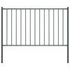 vidaXL Панель огорожі зі стовпчиками 1,7x0,75 м Сталь з порошковим покриттям
