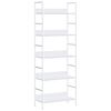 288228 vidaXL 5-Layer Book Shelf White 60x27,6x158,5 cm Chipboard