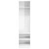 800240 vidaXL Wardrobe High Gloss White 50x50x200 cm Chipboard
