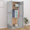 800634 vidaXL Wardrobe Concrete Grey 90x52x200 cm Chipboard