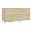 804767 vidaXL Sink Cabinet Sonoma Oak 100x38,5x45 cm Chipboard