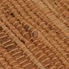 vidaXL Килимок Ручного Плетіння Хінді Коричневий 160x230 см Шкіра