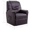 248978 vidaXL Reclining Chair Brown Faux Leather