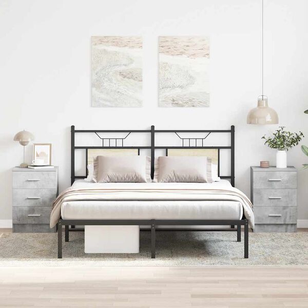 vidaXL Приліжкові тумби 2 шт Сірий бетон 38x35x56 см ДСП