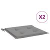 vidaXL Подушки для садових стільців 2 шт Сірий 40x40x3 см Тканина