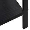 288218 vidaXL 3-Layer Book Shelf Black 60x27,6x90,5 cm Chipboard