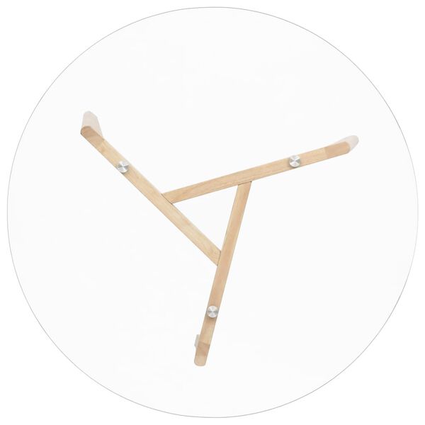 vidaXL Обідній Стіл Прозорий 80 см Загартоване Скло