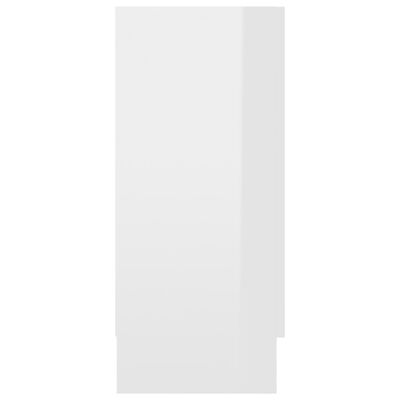vidaXL Шафа-вітрина Глянцевий білий 120x30,5x70 см ДСП