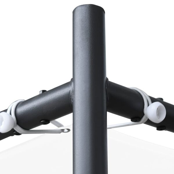 vidaXL Альтанка з Плоским Дахом Білий 3x3x2,4 м 180 г/м&sup2;