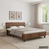 vidaXL Каркас Ліжка Коричневий 140x200 см Штучна Замша