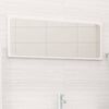 804627 vidaXL Bathroom Mirror High Gloss White 90x1,5x37 cm Chipboard