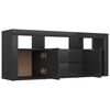 801821 vidaXL TV Cabinet High Gloss Black 120x30x50 cm Chipboard