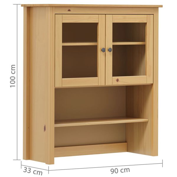 vidaXL Надставка на Сервант "Hill Range" Коричневий 90x33x100 см Сосна