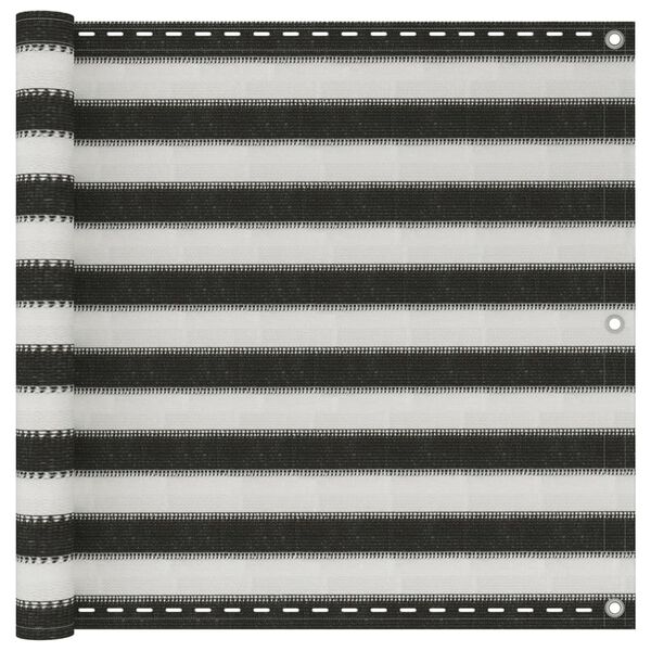 vidaXL Балконна Ширма Антрацит і Білий 90x300 см ПВЩ