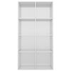 vidaXL Книжкова шафа/Сервант Глянцевий білий 66x30x130 см ДСП