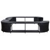 310063 vidaXL Square Spa Surround Black 268x268x55 cm Poly Rattan
