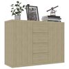 800687 vidaXL Sideboard Sonoma Oak 88x30x65 cm Chipboard