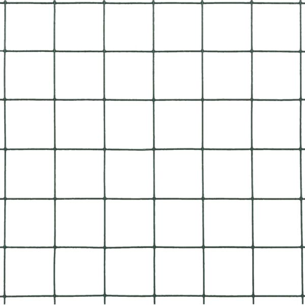 vidaXL Сітчаста огорожа для курей Зелений 25х1,5м Сталь з ПВХ покриттям