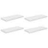 vidaXL Настінні полиці з прихованим кріпленням 4 шт Білий 60x23,5x3,8 см МДФ