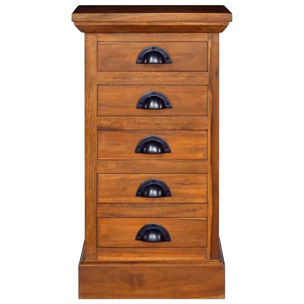 vidaXL Тумбочка з 5 шухлядами 35x30x60 Масив тикового дерева