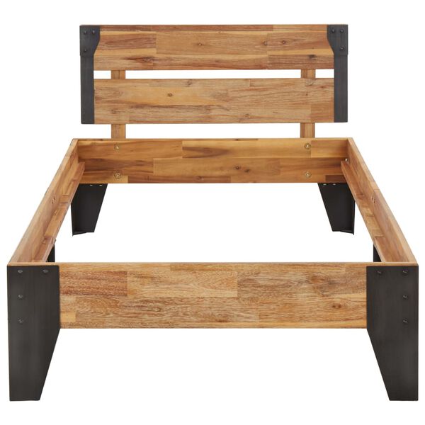 vidaXL Каркас Ліжка 90x200 см Масив Акації з Матовою Обробкою