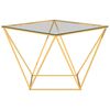 vidaXL Журнальний столик Золотистий 80x80x45 см Нержавіюча сталь