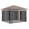 vidaXL Альтанка з Москітною Сіткою Сіро-Коричневий 3x3x2,73 м 180 г/м&sup2;
