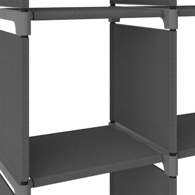 322612 vidaXL 9-Cube Display Shelf Grey 103x30x107,5 cm Fabric