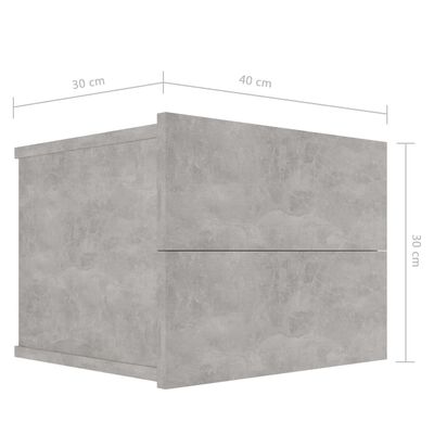 vidaXL Приліжкова тумба Сірий бетон 40x30x30 см ДСП