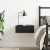 800308 vidaXL Floating Nightstand Black 40x30x15 cm Chipboard