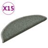 vidaXL Сходові Килимки 15 шт Темно-Зелений 56x17x3 см