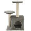 170517 vidaXL Cat Tree with Sisal Scratching Posts 60 cm Grey