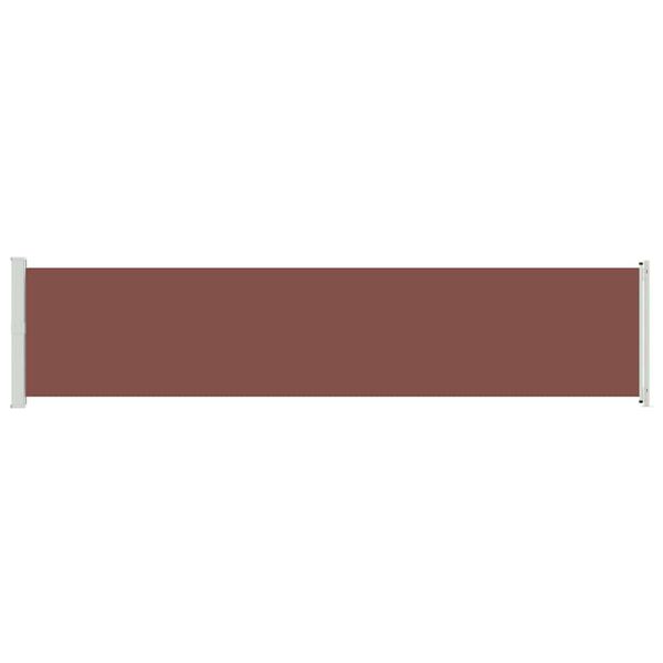 vidaXL Бічний Висувний Тент для Дворика Коричневий 140x600 см