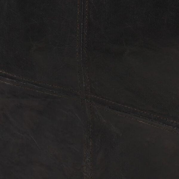 vidaXL Двомісний диван Чорний Натуральна шкіра