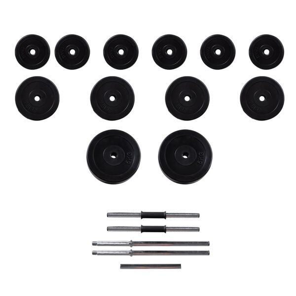 vidaXL Набір Штанга + 2 Гантелі 30,5 кг