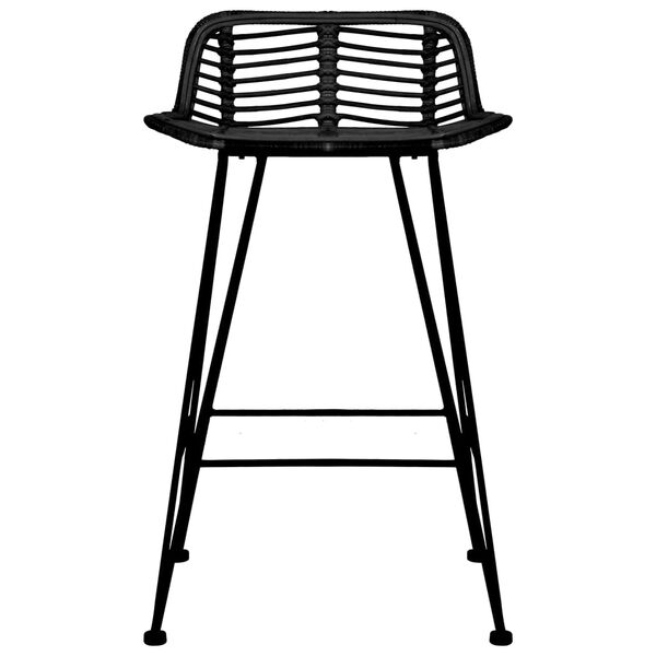 vidaXL Барні Стільці 2 шт Чорний Ротанг