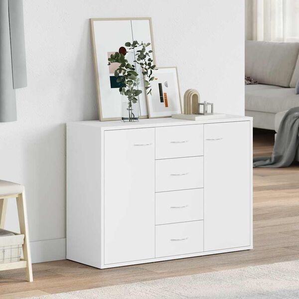 800684 vidaXL Sideboard White 88x30x65 cm Chipboard