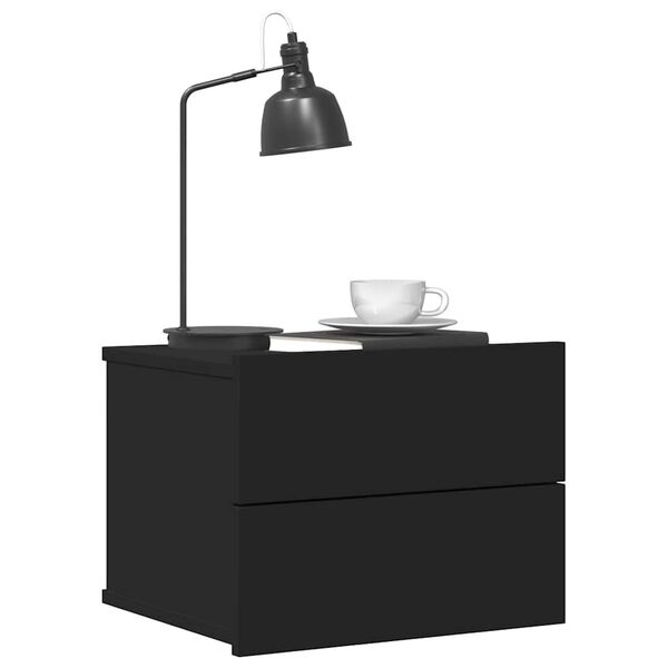 vidaXL Приліжкова тумба Чорний 40x30x30 см ДСП