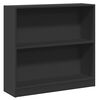 vidaXL Книжкова Полиця Чорний 80x24x75 ДСП