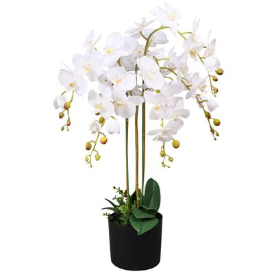 vidaXL Штучна Орхідея з Горщиком 75 см Білий