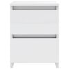 800525 vidaXL Bedside Cabinet High Gloss White 30x30x40 cm Chipboard