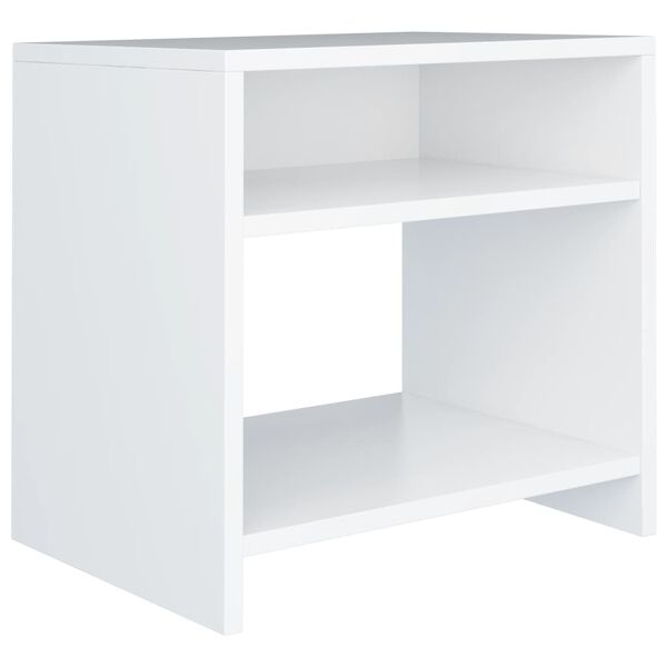 800009 vidaXL Bedside Cabinet White 40x30x40 cm Chipboard