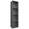 vidaXL Книжкова шафа/Тумба під телевізор Сірий 36x30x143 см ДСП