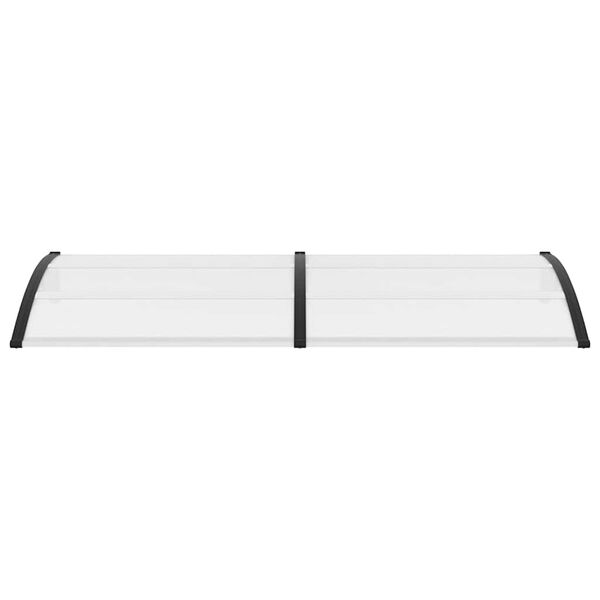 vidaXL Навіс для дверей Чорний і прозорий 240x80 см Полікарбонат