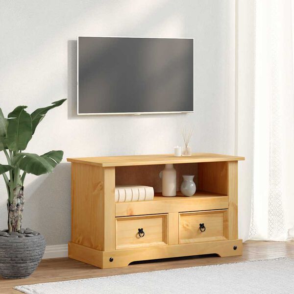 243738 vidaXL TV Cabinet Mexican Pine Corona Range 91x43x56 cm