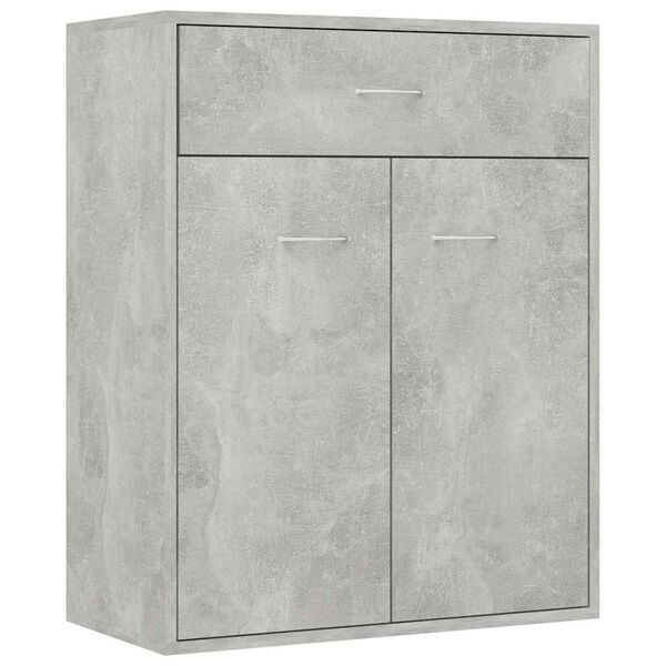 800715 vidaXL Sideboard Concrete Grey 60x30x75 cm Chipboard