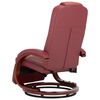 vidaXL Масажне Крісло з Відкидною Спинкою Бордовий Штучна Шкіра