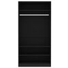 800226 vidaXL Wardrobe Black 100x50x200 cm Chipboard